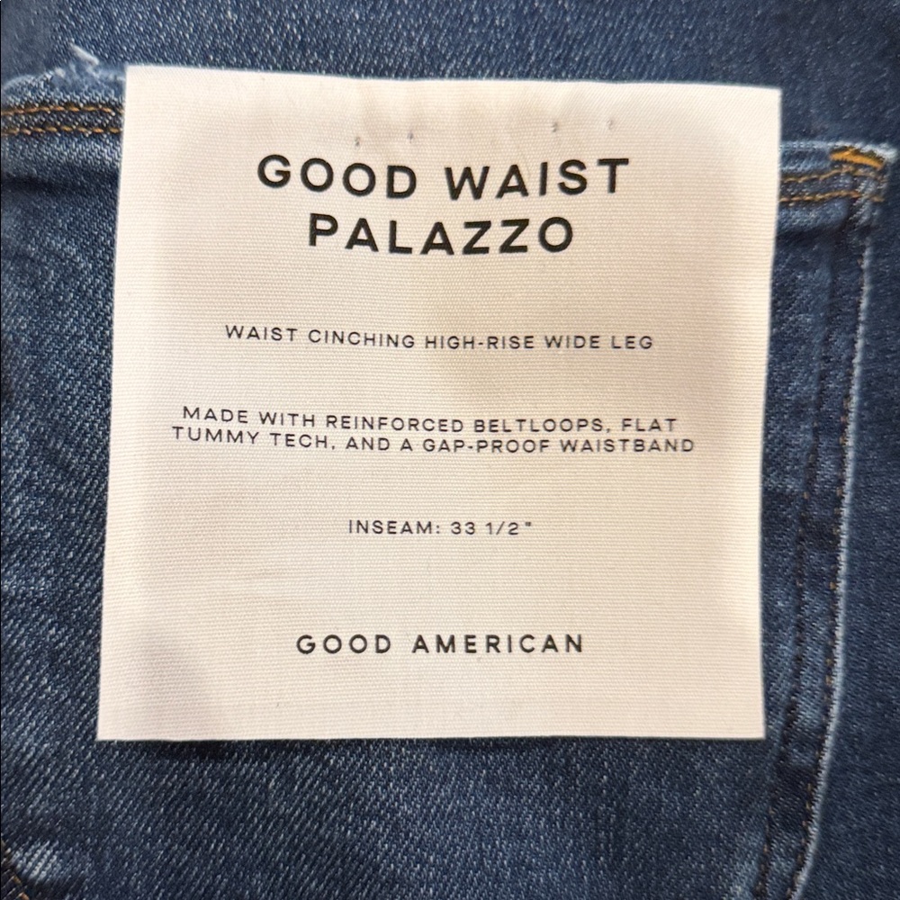 Soft-Tech Good Waist Patch Pocket High Waist Palazzo Jeans - Picture 3 of 3